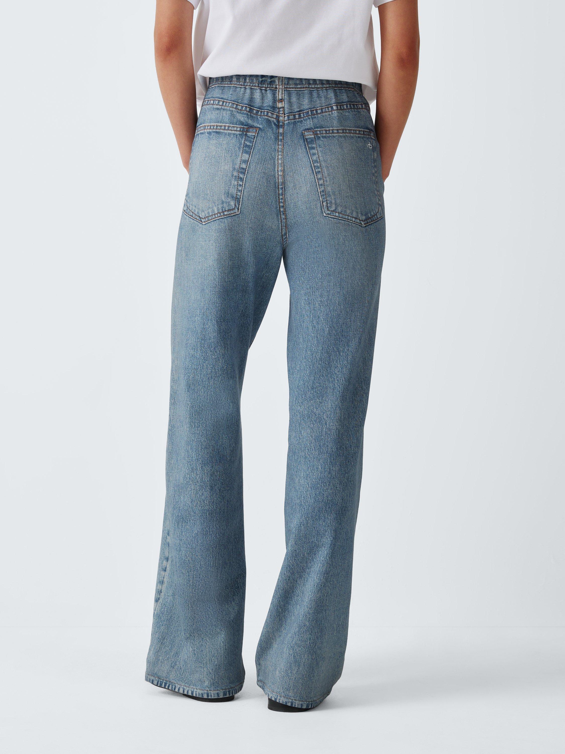 Product image 2 of 6, which shows rag & bone Miramar Mid Rise Wide Leg Jeans, Scarlet, XS