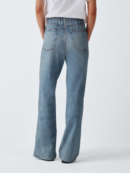 rag & bone rb Miramar Mid Rise Wide Leg Jeans - view 2, Scarlet