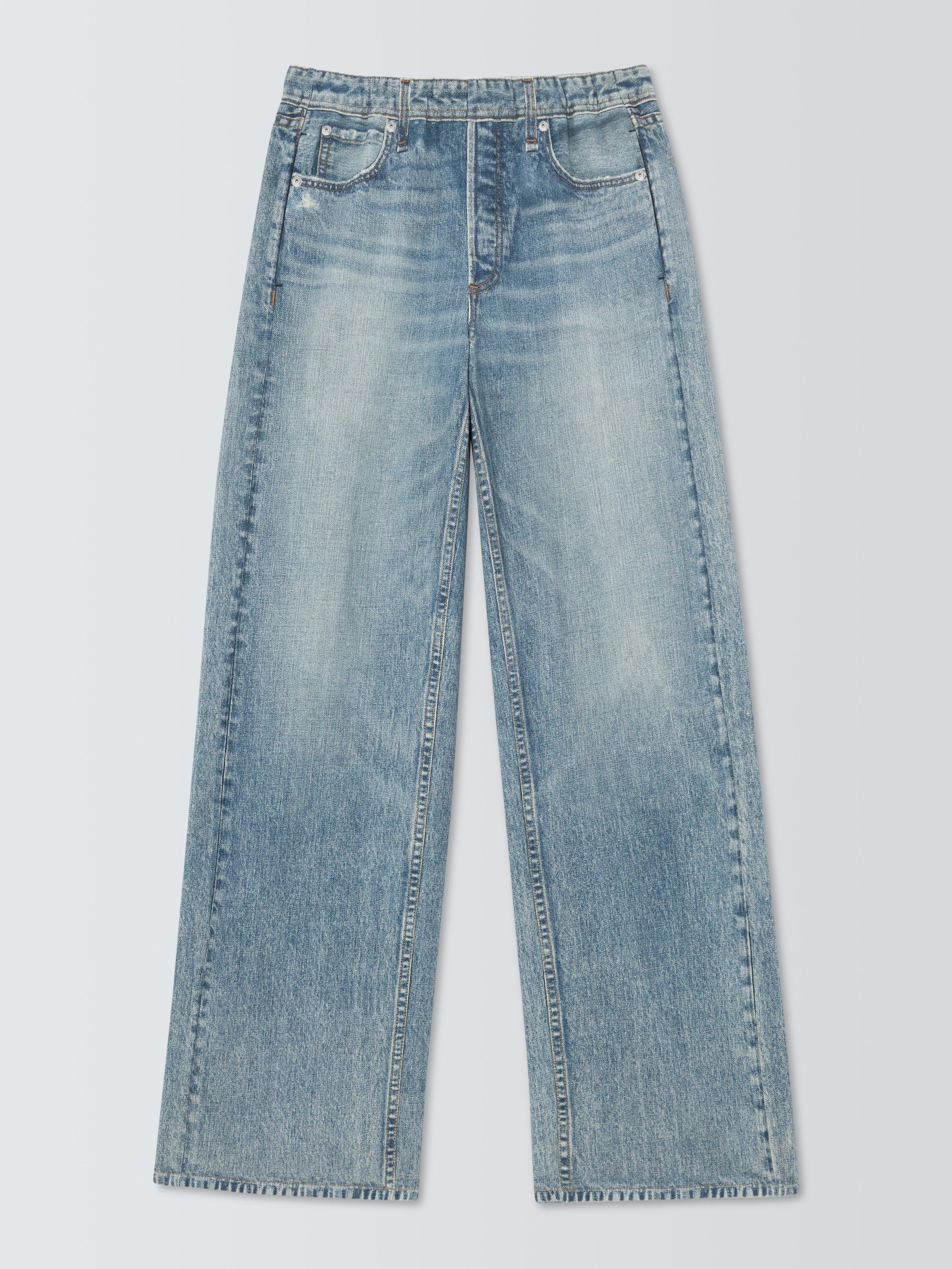 Product image 4 of 6, which shows rag & bone Miramar Mid Rise Wide Leg Jeans, Scarlet, XS