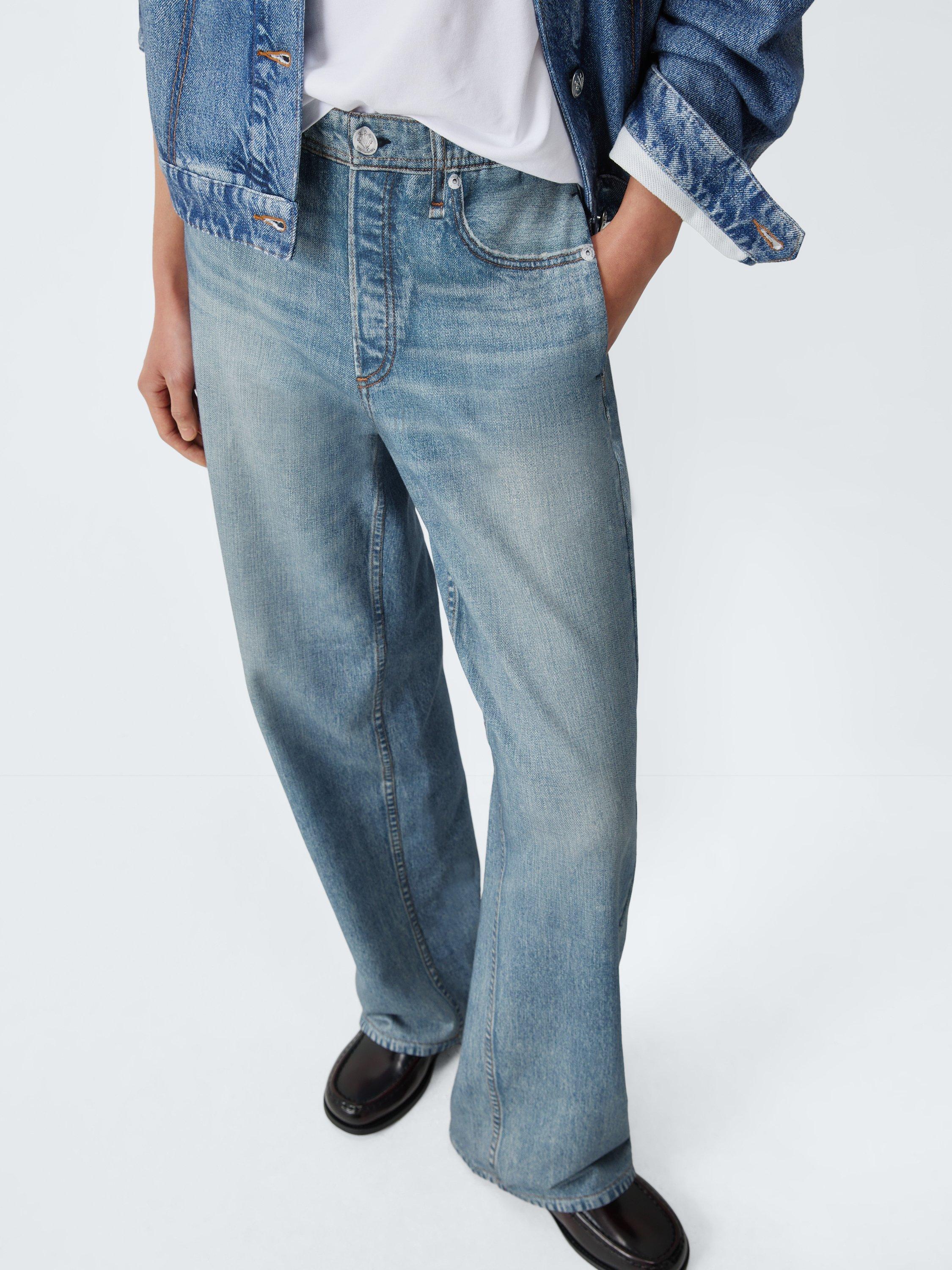 Product image 5 of 6, which shows rag & bone Miramar Mid Rise Wide Leg Jeans, Scarlet, XS
