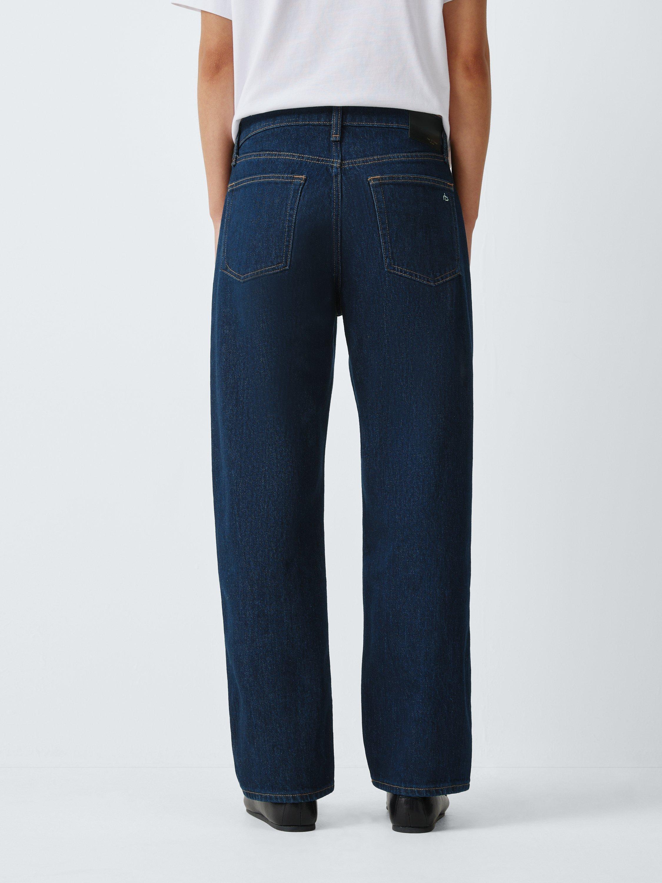 Product image 2 of 6, which shows rag & bone Harlow Mid Rise Ankle Jeans, Darkrinse, 25