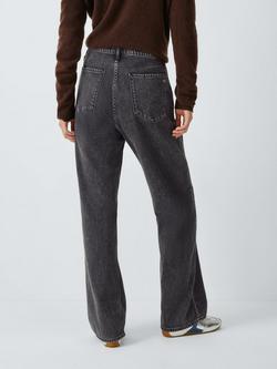 rag & bone Phoebe Drawstring Wide Leg Jeans, Black - view 2, Black