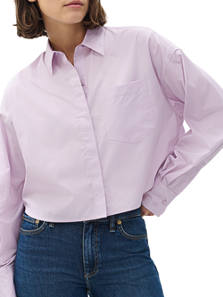 rag & bone Marin Cropped Shirt, Lilac, Lilac