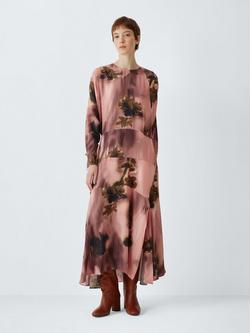 John Lewis Panelled Floral Print Maxi Dress, Multi, Multi