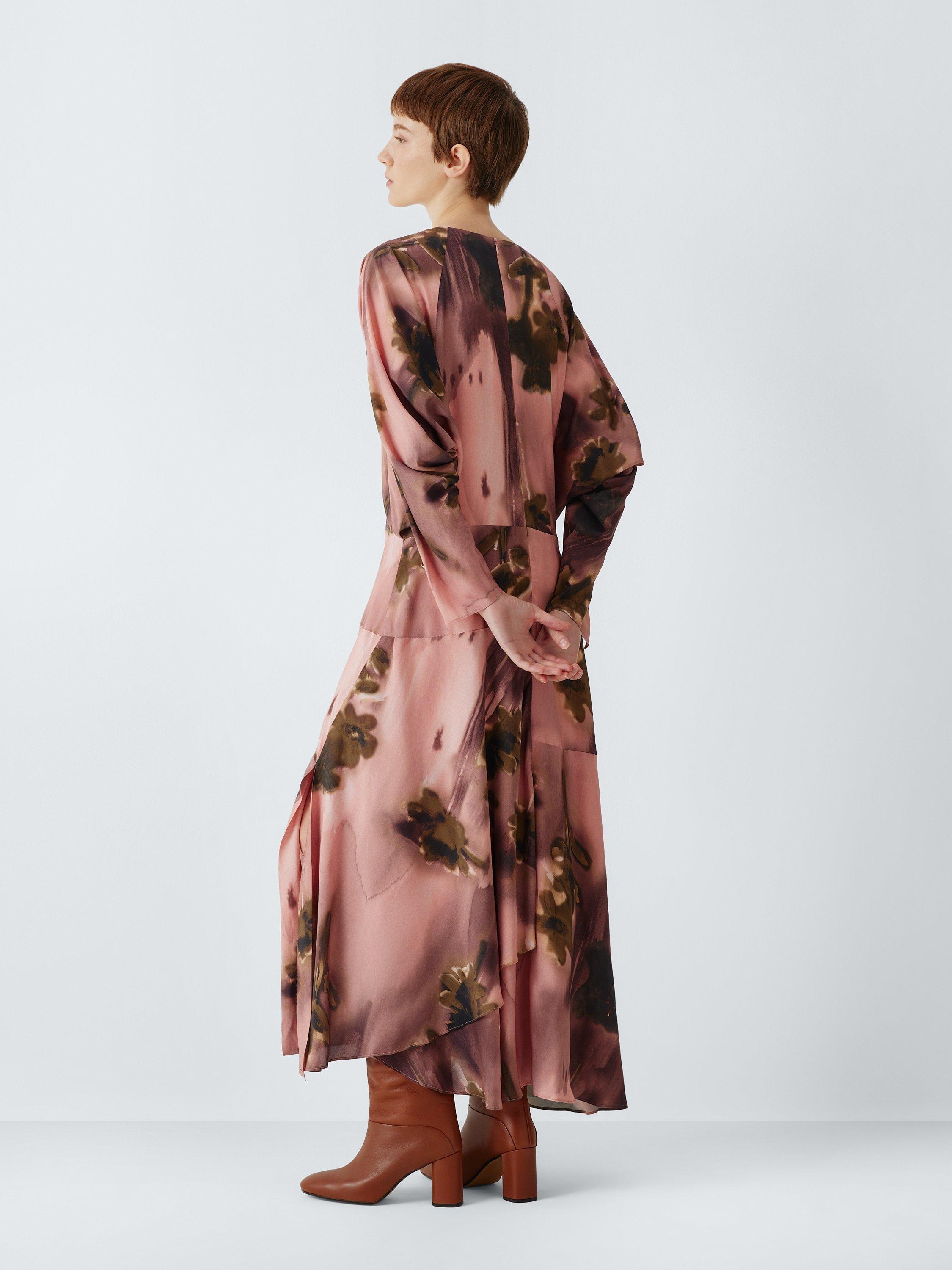 Product image 2 of 6, which shows John Lewis Panelled Floral Print Maxi Dress, Multi, 6