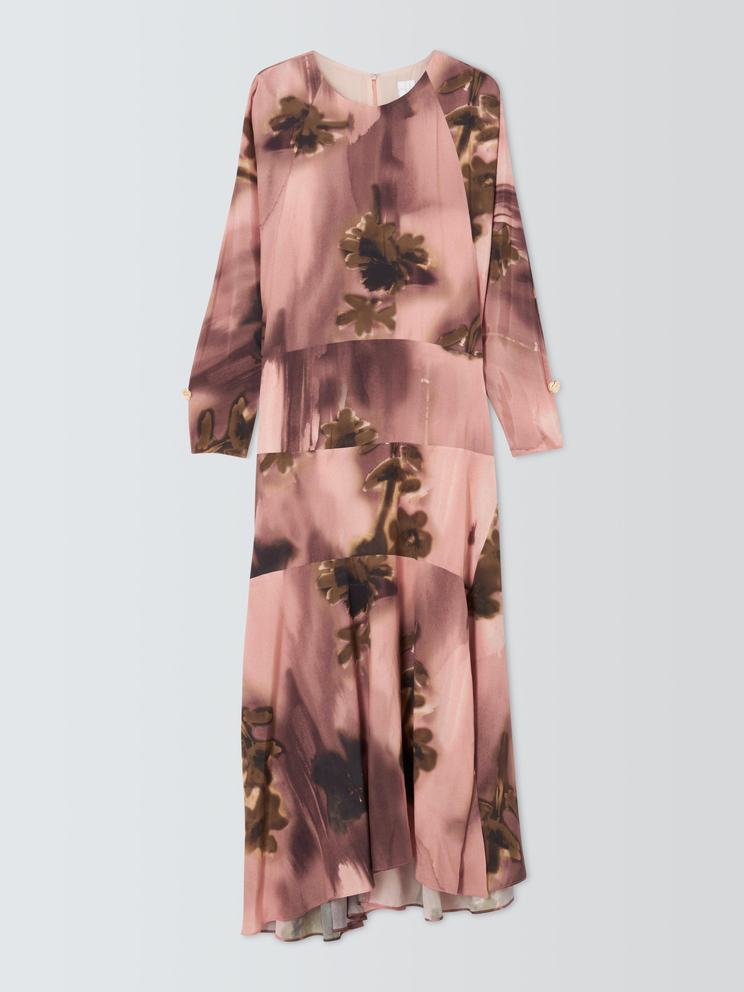 Product image 4 of 6, which shows John Lewis Panelled Floral Print Maxi Dress, Multi, 6