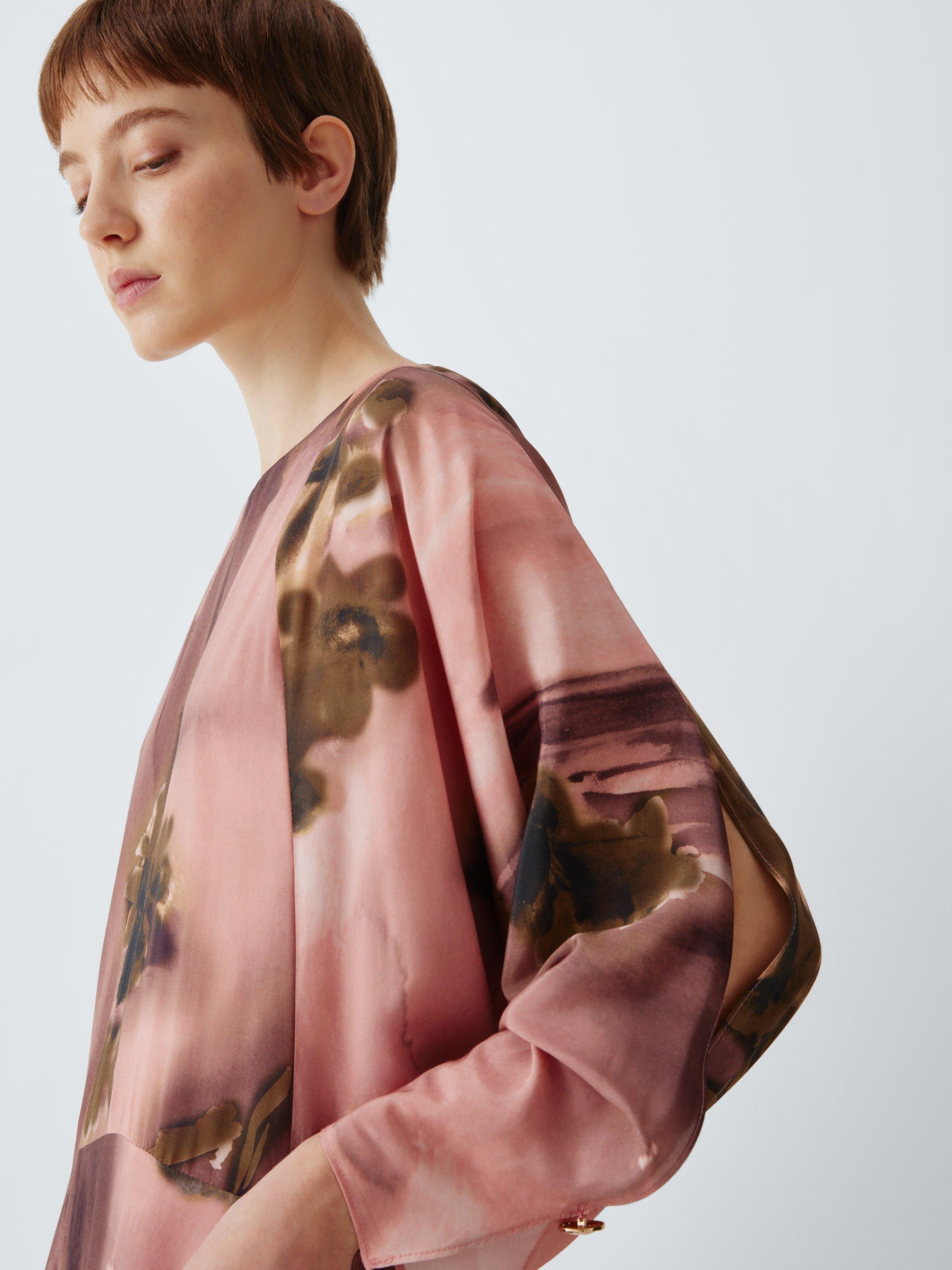 Product image 5 of 6, which shows John Lewis Panelled Floral Print Maxi Dress, Multi, 6