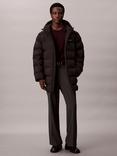 Calvin Klein Hooded Zip Front Puffer Coat