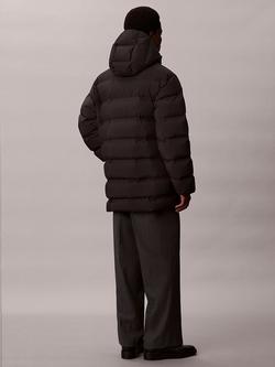 Calvin Klein Hooded Zip Front Puffer Coat - view 2, Black