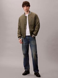 Calvin Klein Tipped Bomber Jacket, Dusty Olive, Dusty Olive