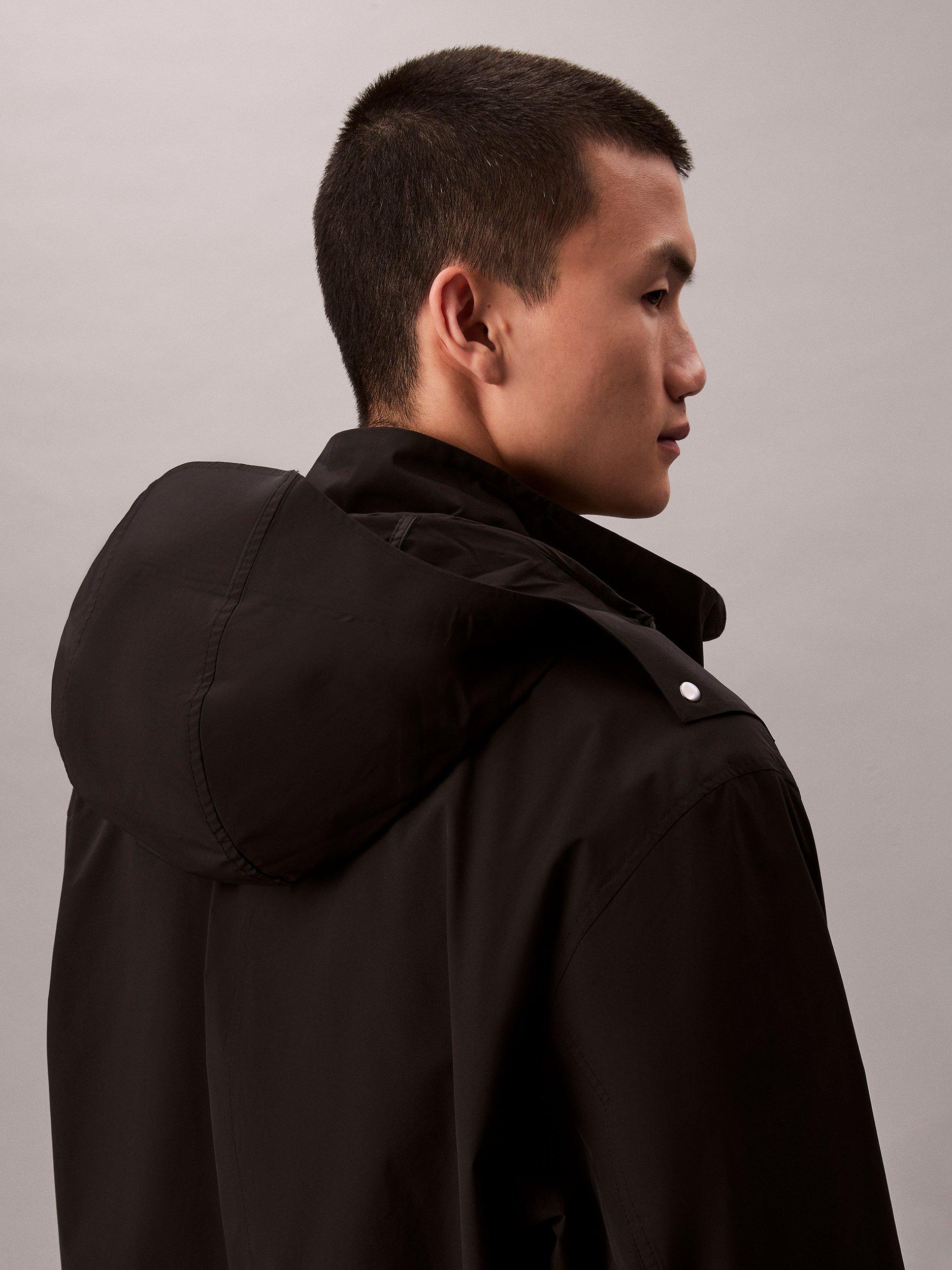 Product image 5 of 6, which shows Calvin Klein Hooded Utility Jacket, Black, XS
