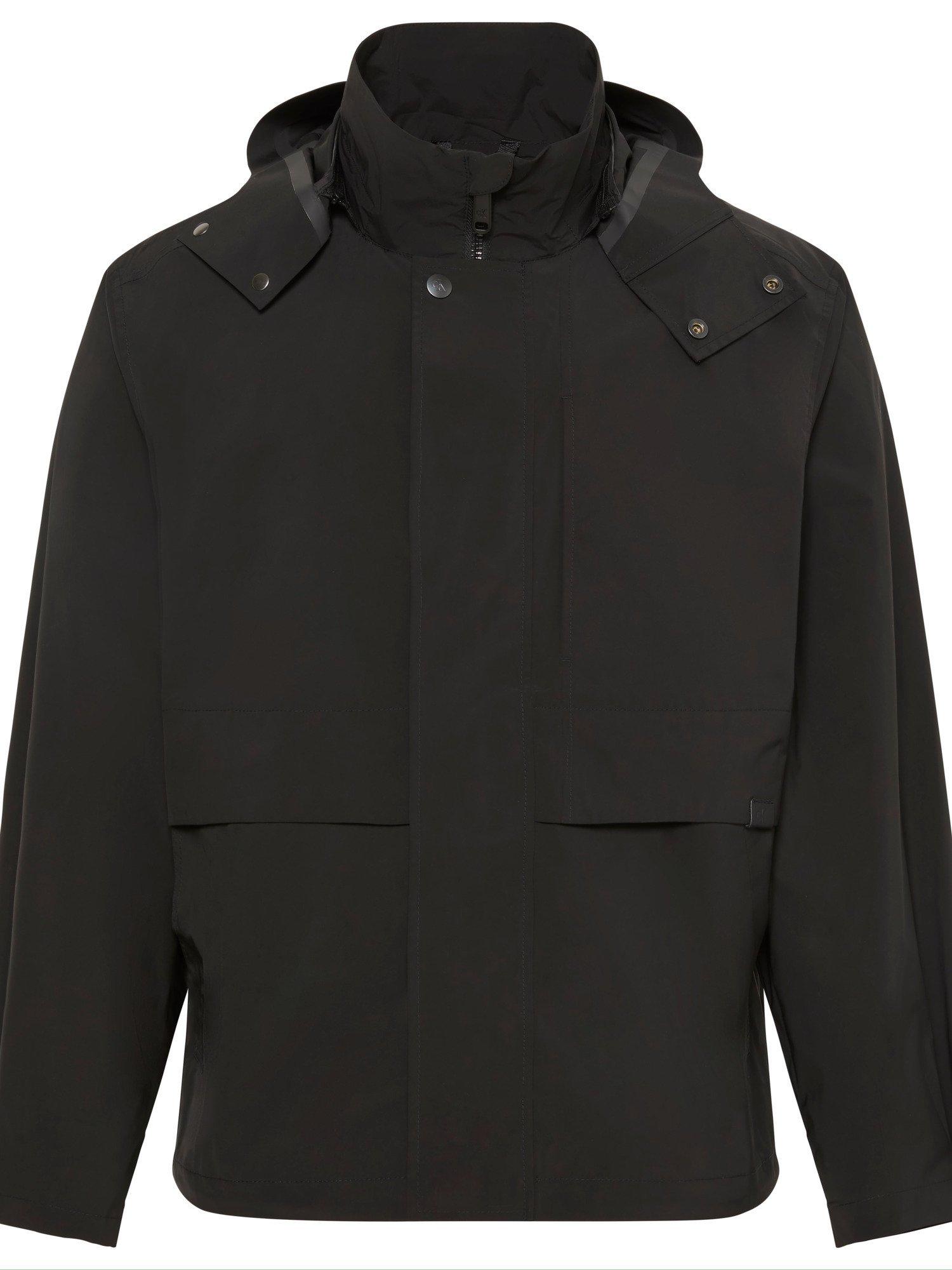 Product image 6 of 6, which shows Calvin Klein Hooded Utility Jacket, Black, XS