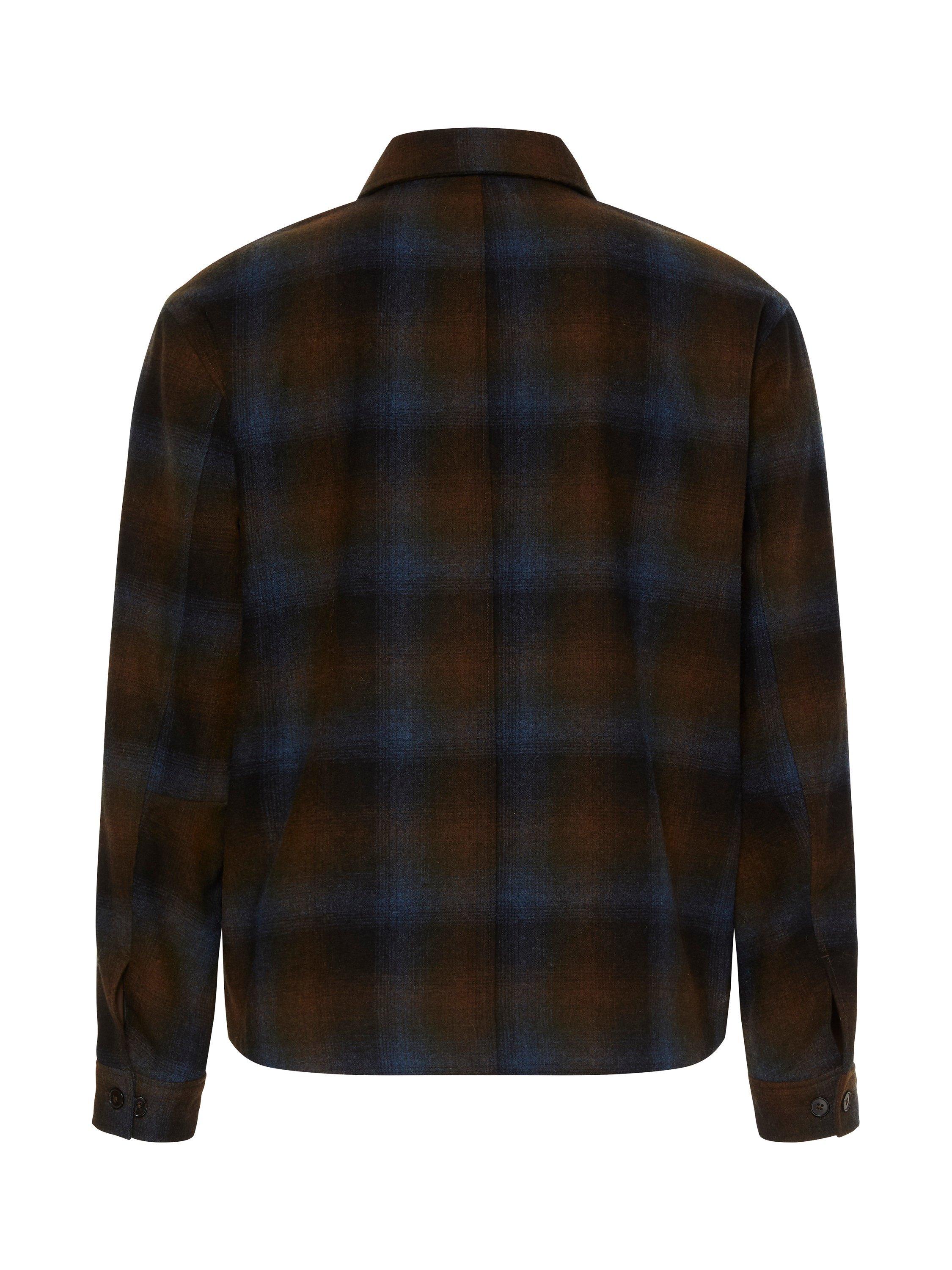 Product image 2 of 2, which shows Calvin Klein Wool Blend Flannel Shirt, Thrush, XS