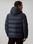 Calvin Klein Monogram Hooded Zip Front Puffer Jacket