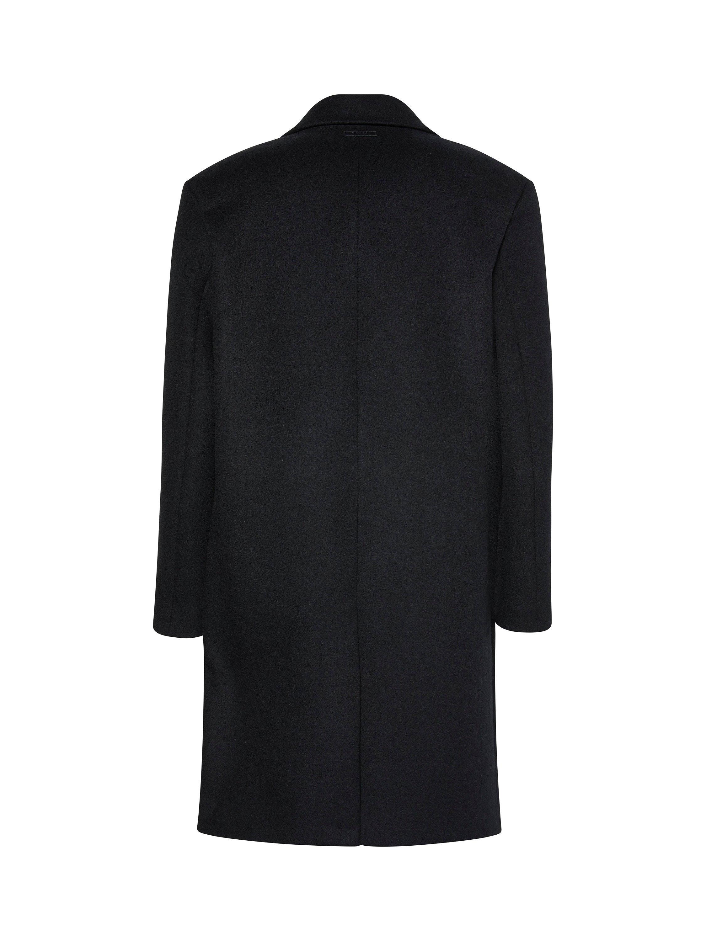 Product image 2 of 2, which shows Calvin Klein Wool Blend Overcoat, Black, M