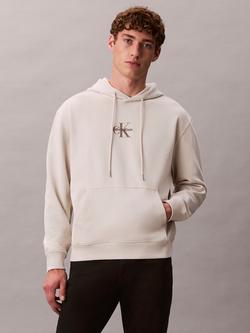 Calvin Klein Cotton Terry Hoodie, Chalk, Chalk