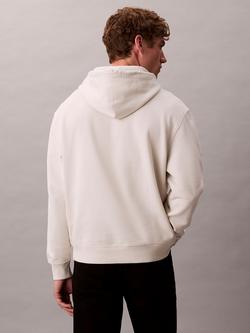 Calvin Klein Cotton Terry Hoodie, Chalk - view 2, Chalk