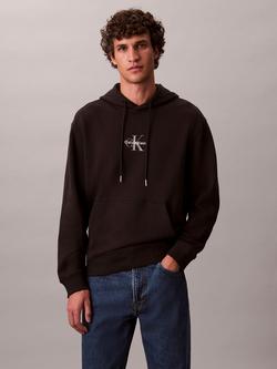Calvin Klein Terry Cotton Hoodie, Black, Black