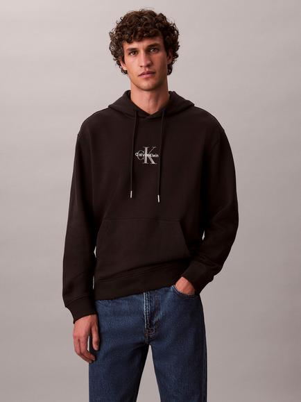 Calvin Klein Terry Cotton Hoodie, Black, Black