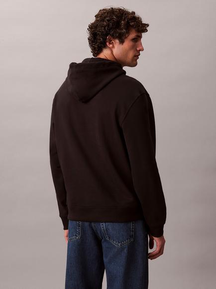 Calvin Klein Terry Cotton Hoodie, Black - view 2, Black