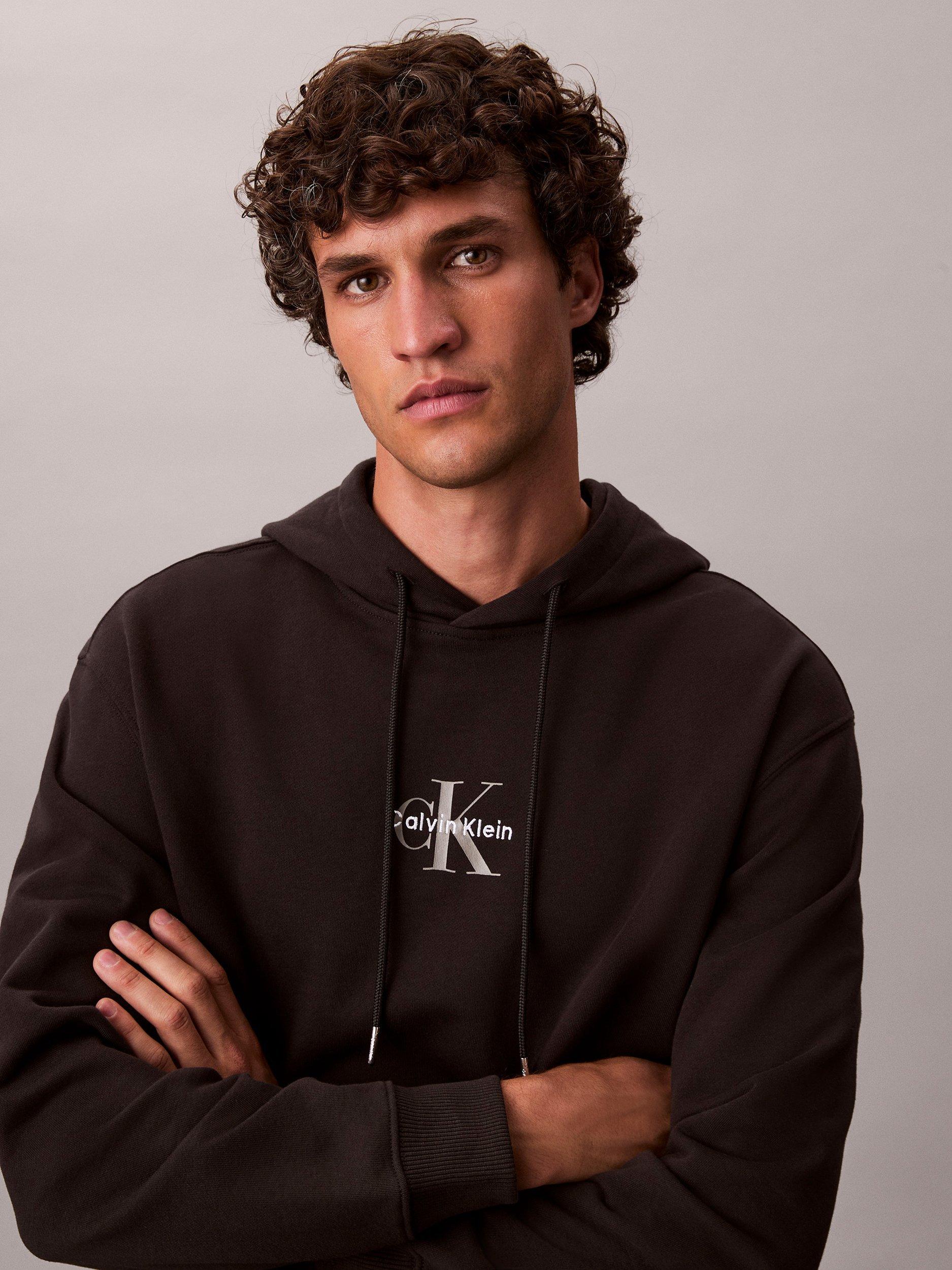Product image 4 of 6, which shows Calvin Klein Terry Cotton Hoodie, Black, XS