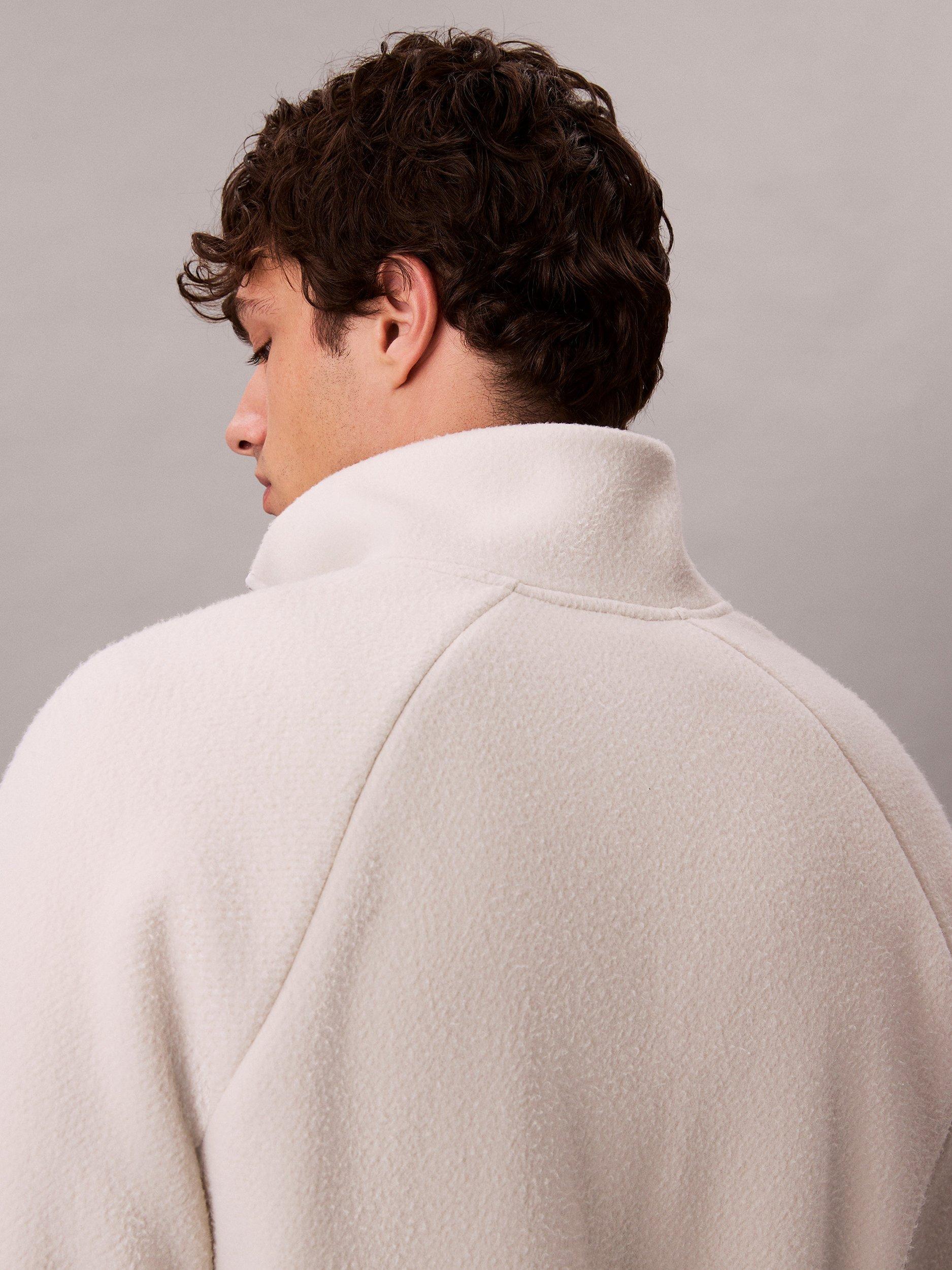 Product image 5 of 6, which shows Calvin Klein Polar Fleece Top, Chalk, XS