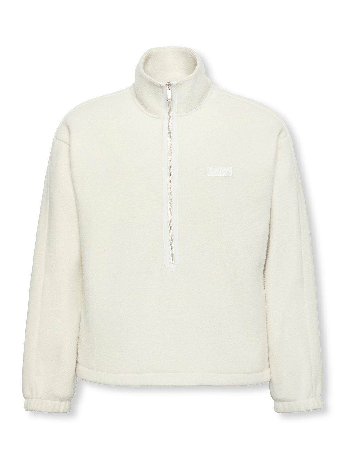 Product image 6 of 6, which shows Calvin Klein Polar Fleece Top, Chalk, XS