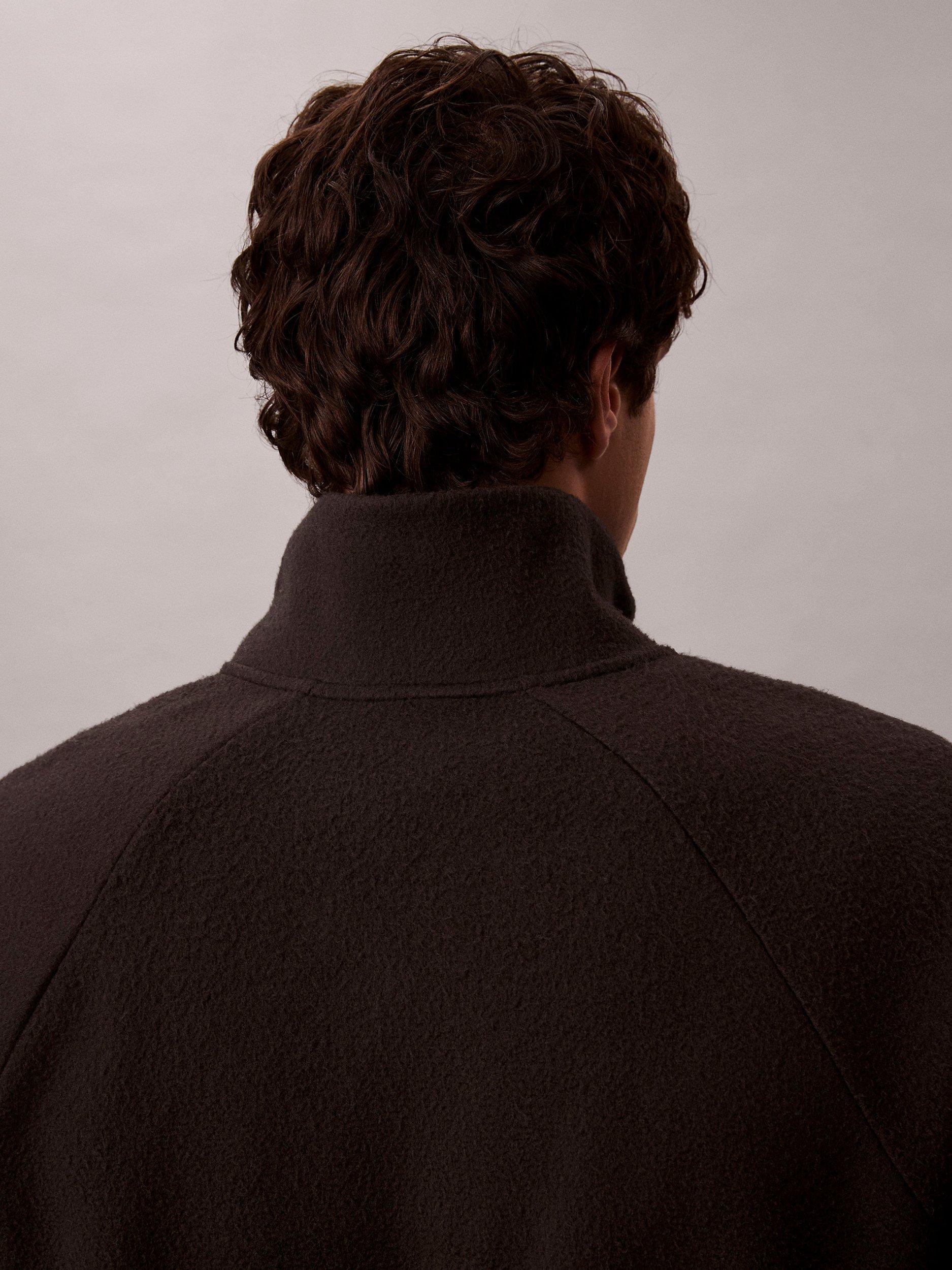 Product image 2 of 7, which shows Calvin Klein Polar Fleece Top, Black, XS