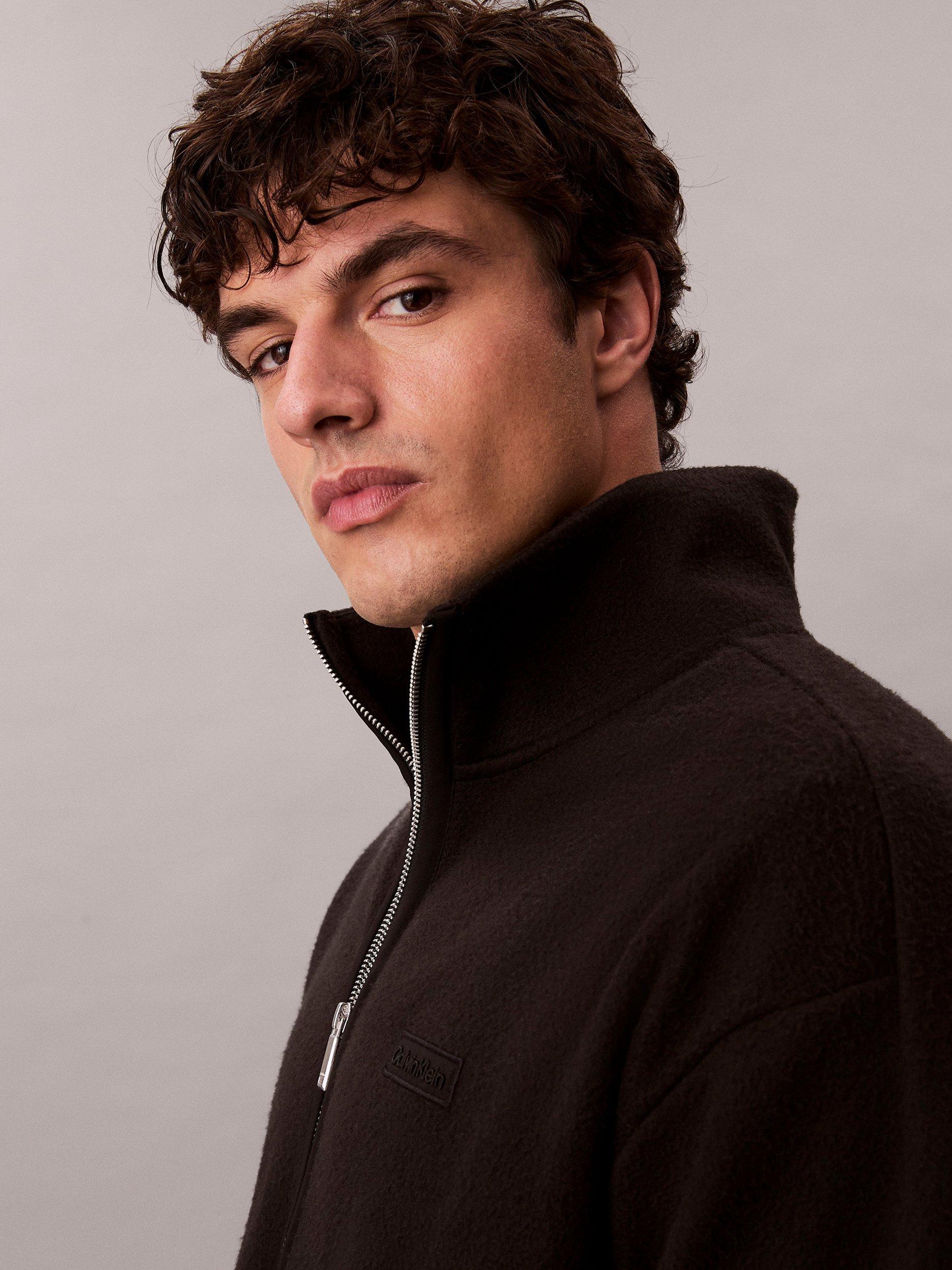 Product image 3 of 7, which shows Calvin Klein Polar Fleece Top, Black, XS