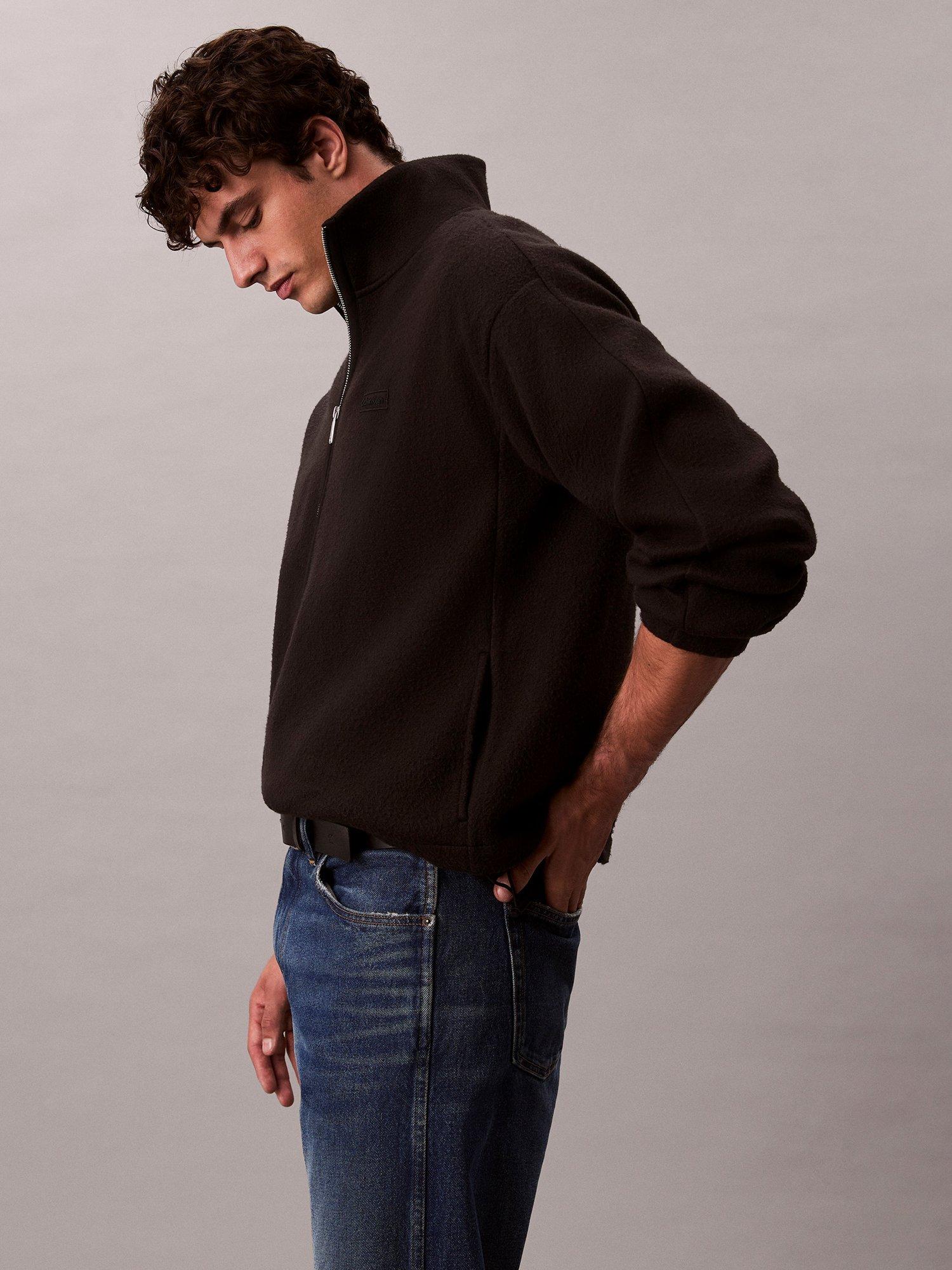 Product image 4 of 7, which shows Calvin Klein Polar Fleece Top, Black, XS