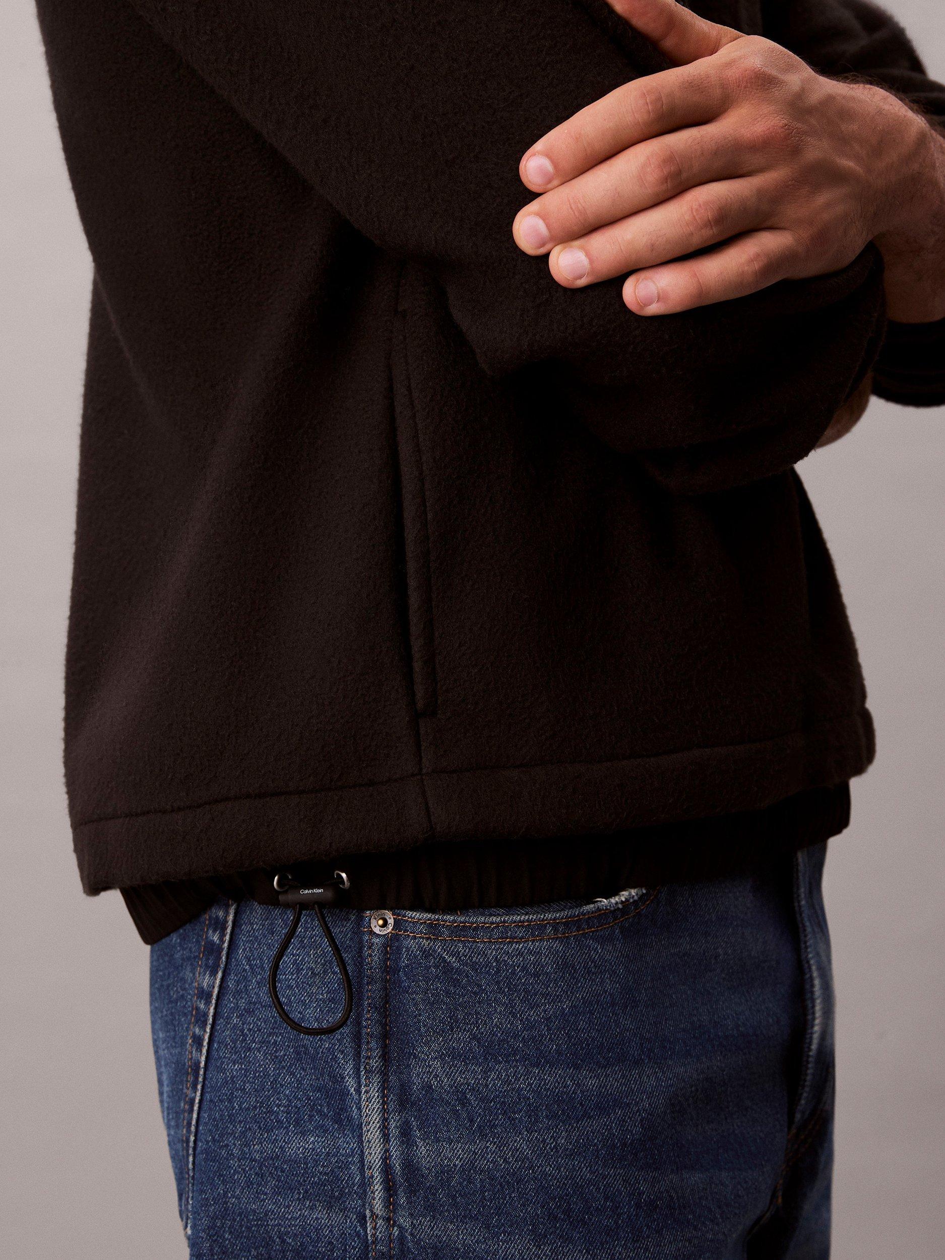Product image 5 of 7, which shows Calvin Klein Polar Fleece Top, Black, XS