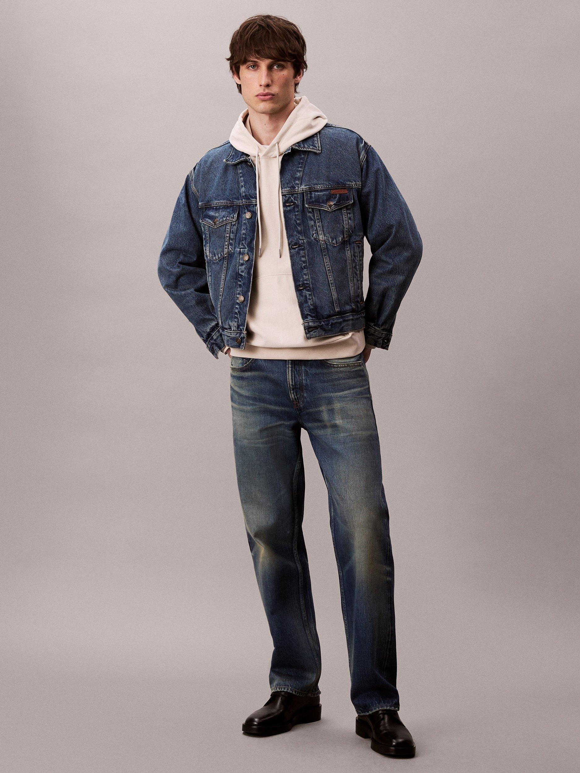 Product image 4 of 7, which shows Calvin Klein Monogram Cotton Blend Hoodie, Chalk, XS