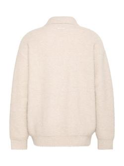 Calvin Klein Buttonless Long Sleeve Polo Shirt, Pelican - view 2, Pelican