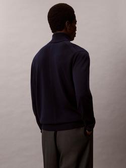Calvin Klein Turtle Neck Merino Wool Sweater - view 2, Dark Sapphire