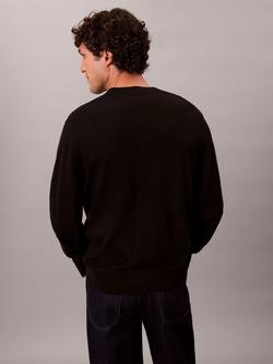 Calvin Klein Merino Wool Cardigan - view 2, Black