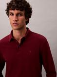 Calvin Klein Monogram Long Sleeve Cotton Polo Shirt