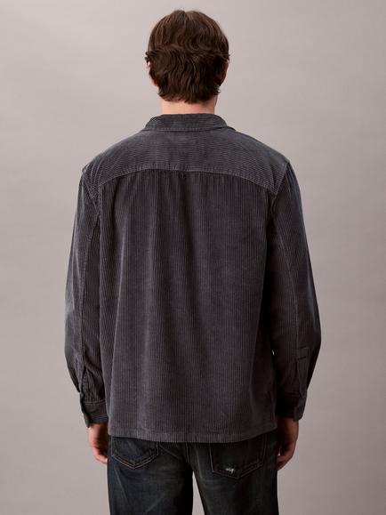Calvin Klein Cotton Corduroy Regular Fit Overshirt - view 2, Harlem Night Blue