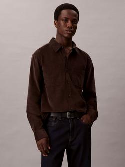 Calvin Klein Cotton Regular Fit Corduroy Shirt, Chocolate Torte, Chocolate Torte
