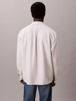 Calvin Klein Cotton Regular Fit Melange Shirt, Harbor Mist - view 2, Harbor Mist