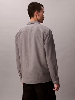 Calvin Klein Wool Blend with Silk Regular Fit Shirt, Marble Gray - view 2, Marble Gray