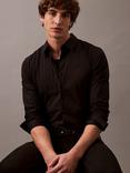 Calvin Klein Monogram Cotton Blend Shirt, Black