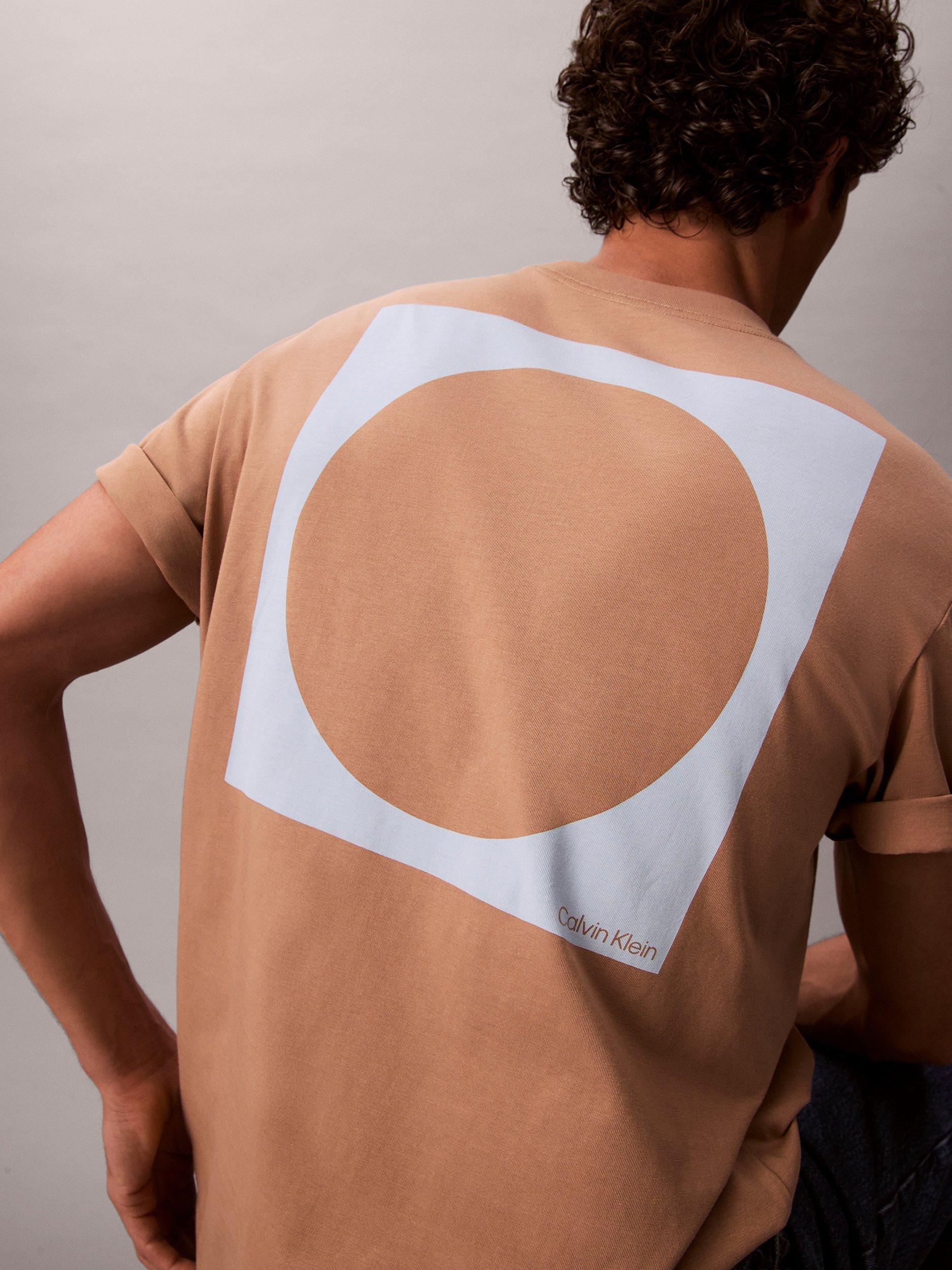 Product image 5 of 6, which shows Calvin Klein Cotton Regular Fit Circle Graphic T-Shirt, Stonehenge, S