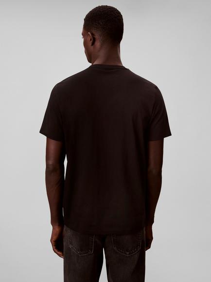 Calvin Klein Cotton Regular Fit Monogram Logo T-Shirt - view 2, Black