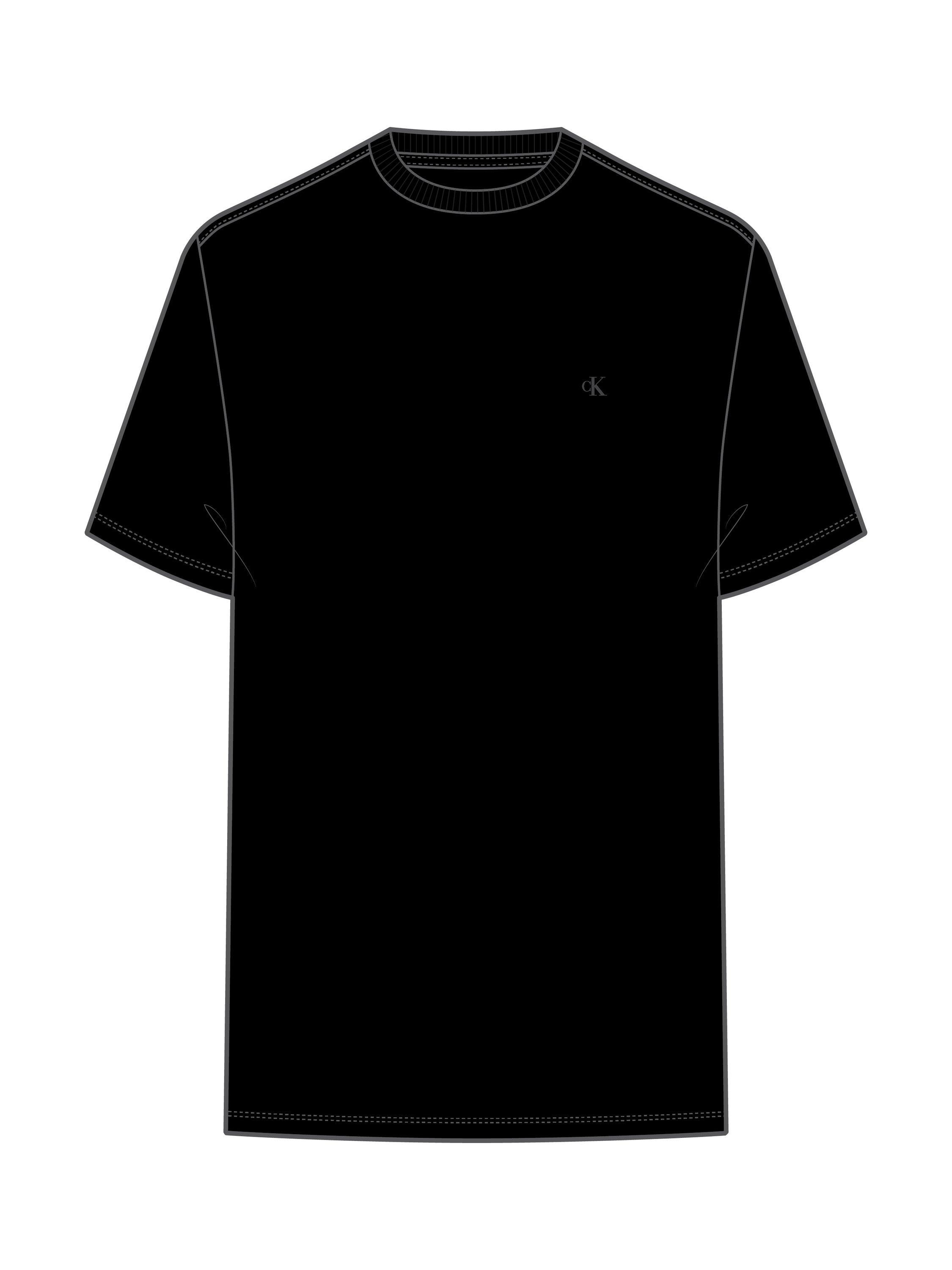 Product image 6 of 6, which shows Calvin Klein Cotton Regular Fit Monogram Logo T-Shirt, Black, XS