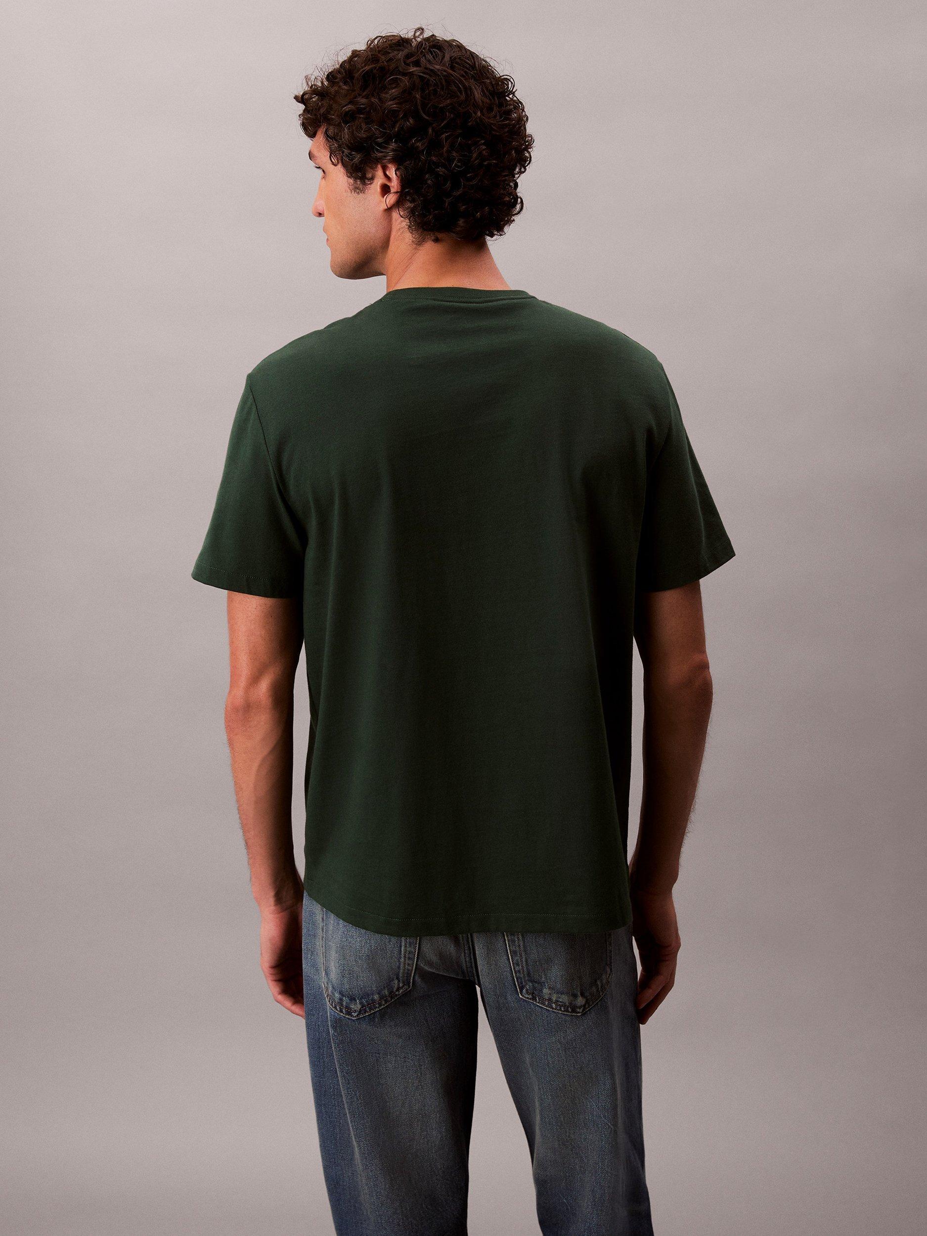 Product image 4 of 6, which shows Calvin Klein Crew Neck Monogram Cotton T-Shirt, Sycamore, XS