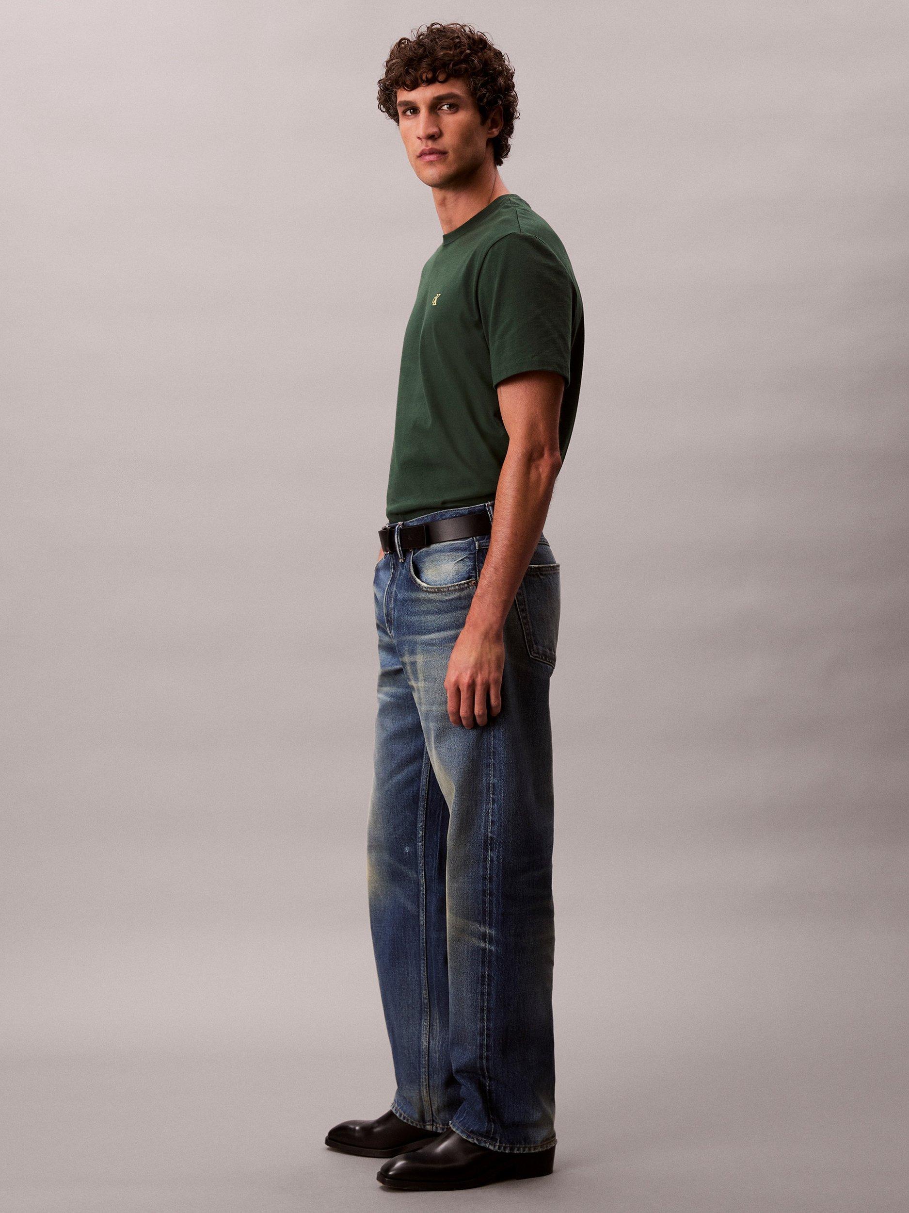 Product image 5 of 6, which shows Calvin Klein Crew Neck Monogram Cotton T-Shirt, Sycamore, XS