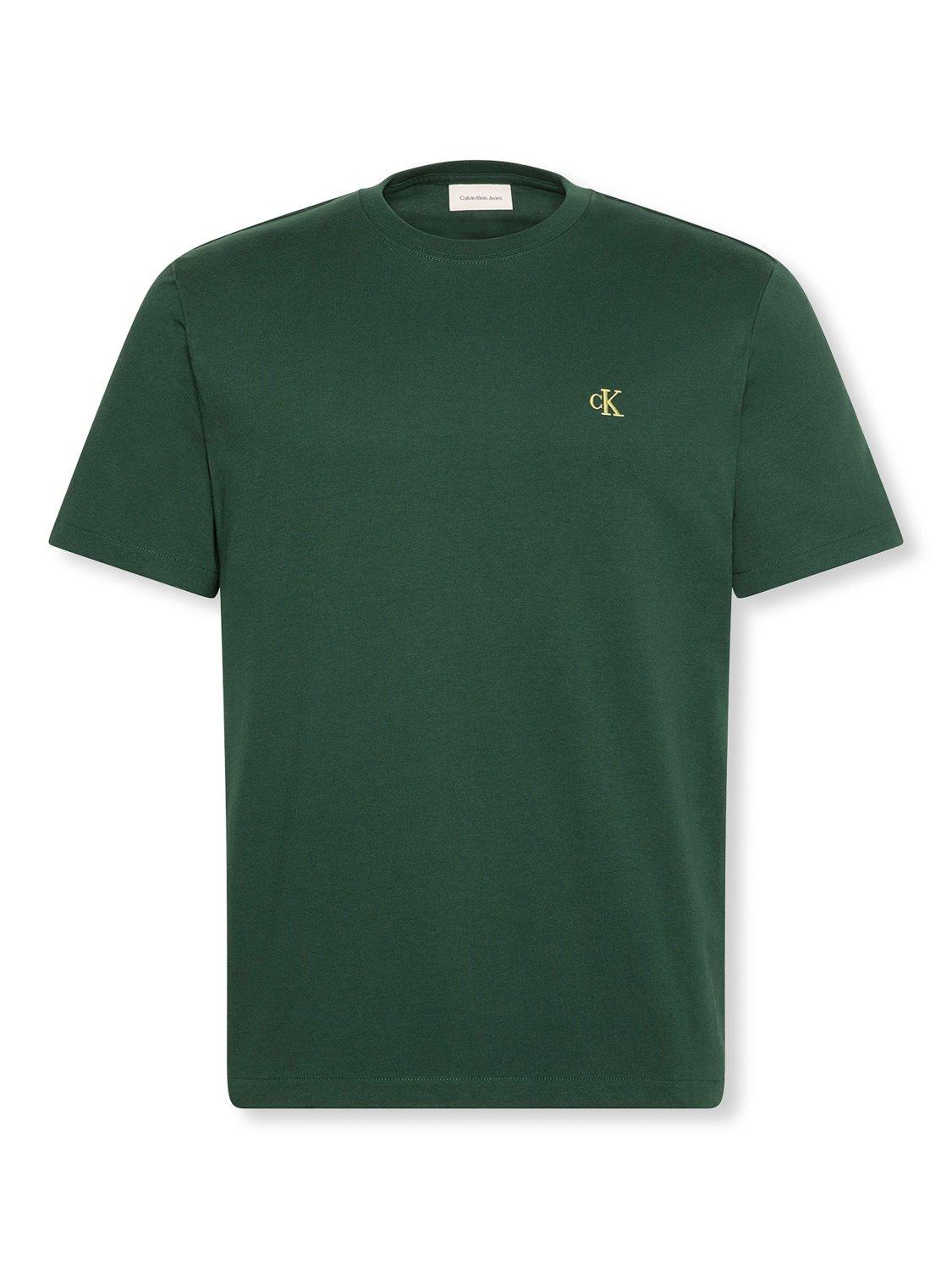 Product image 6 of 6, which shows Calvin Klein Crew Neck Monogram Cotton T-Shirt, Sycamore, XS
