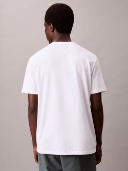 Calvin Klein Cotton Easy Regular Fit Monogram T-Shirt, Bright White - view 2, Bright White