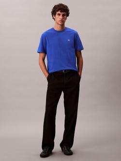 Calvin Klein Crew Neck Monogram Cotton T-Shirt, Ocean Tides