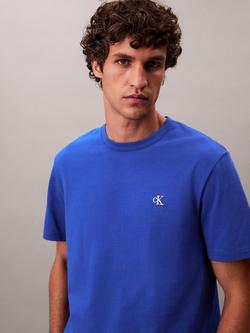 Calvin Klein Crew Neck Monogram Cotton T-Shirt - view 2, Ocean Tides